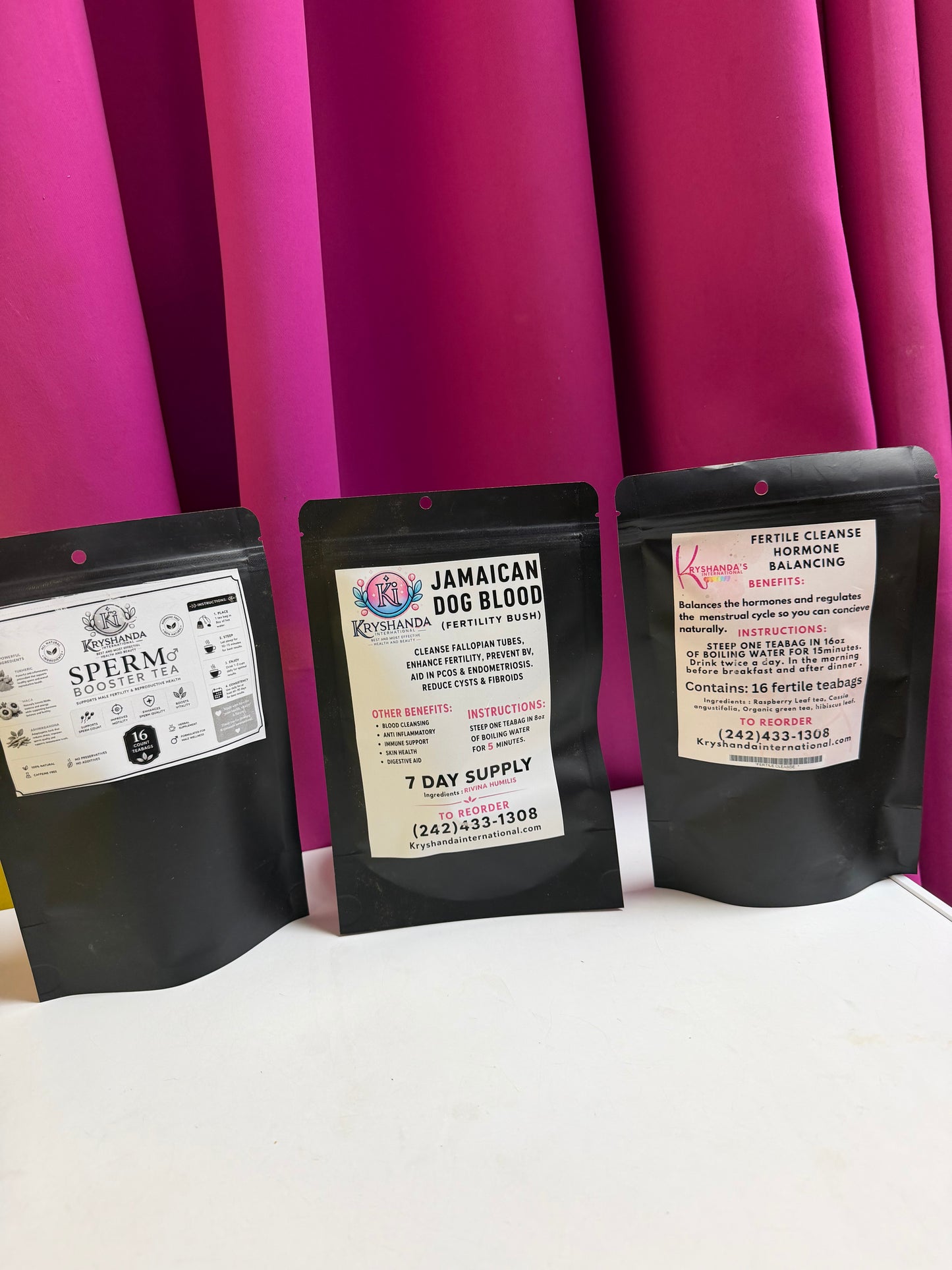 Couples fertility starter kit teabags